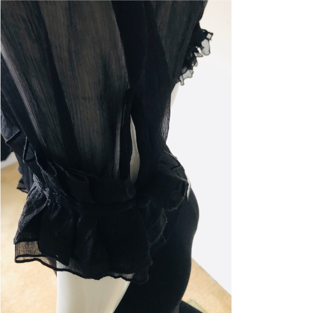 Black Ruffle Blouse - Picture 6 of 7
